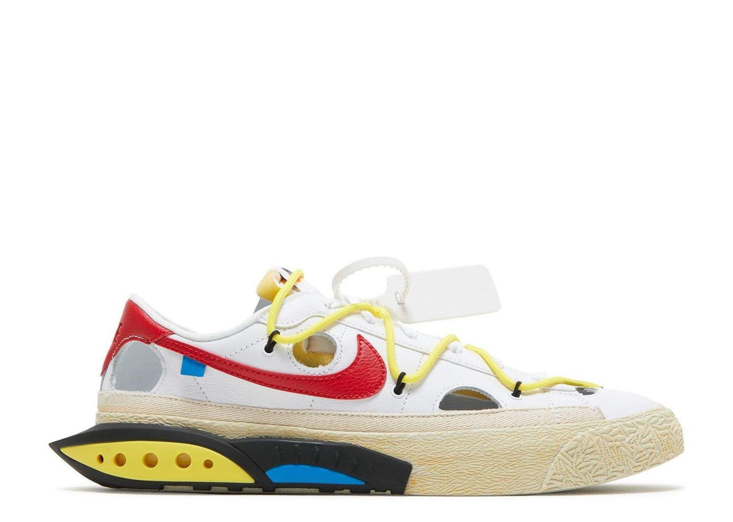 Nike Off-White X Blazer Low 'White University Red' Unfading Sneaker