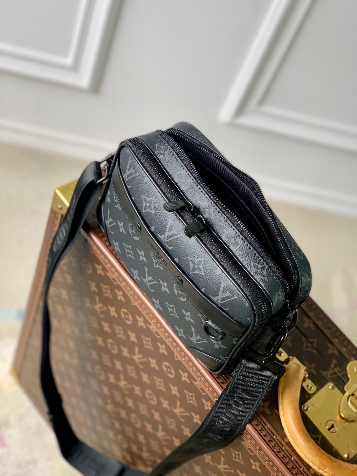 Louis Vuitton Monogram Eclipse Trio Messenger Bag - Black