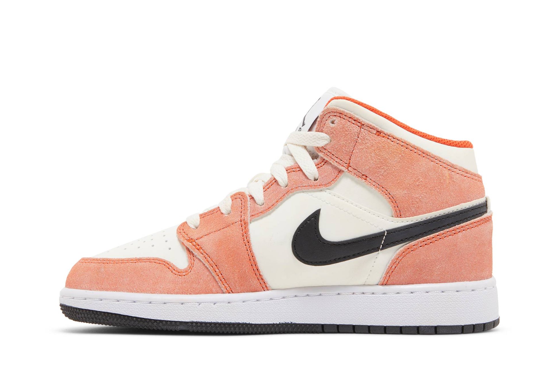 ( Grade School ) Air Jordan 1 Mid Orange Suede DV1336-800
