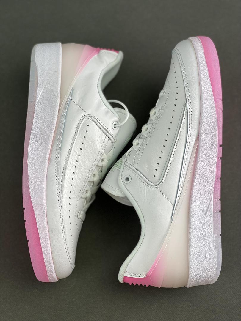 Nike Air Jordan 2 Retro Low Atmosphere White Pink Green Strike Womens Shoes DX4401-116