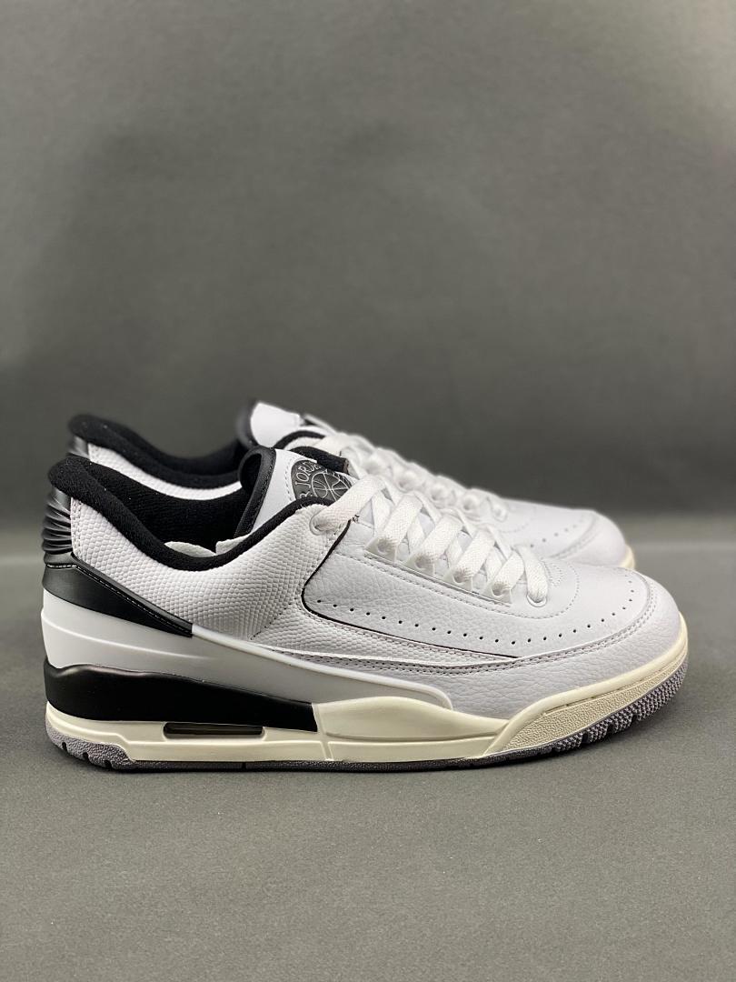 Nike Air Jordan 2 Retro Low White and Black Men's Sneakers DX4401-106