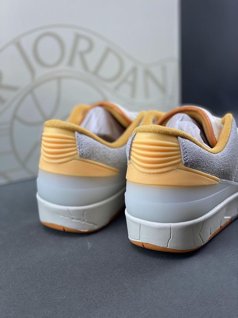 Nike Air Jordan 2 Low Cement Grey DR8884-100 White Grey Sail Gold Men's Sneakers