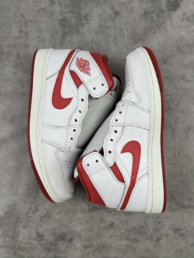 Nike Air Jordan 1 Low White Red Sneakers 553558-118
