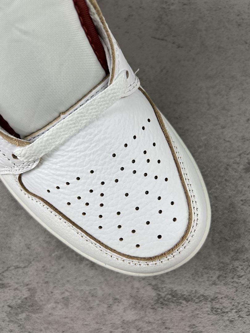Nike Air Jordan 1 Low White Red Sneakers 553558-118