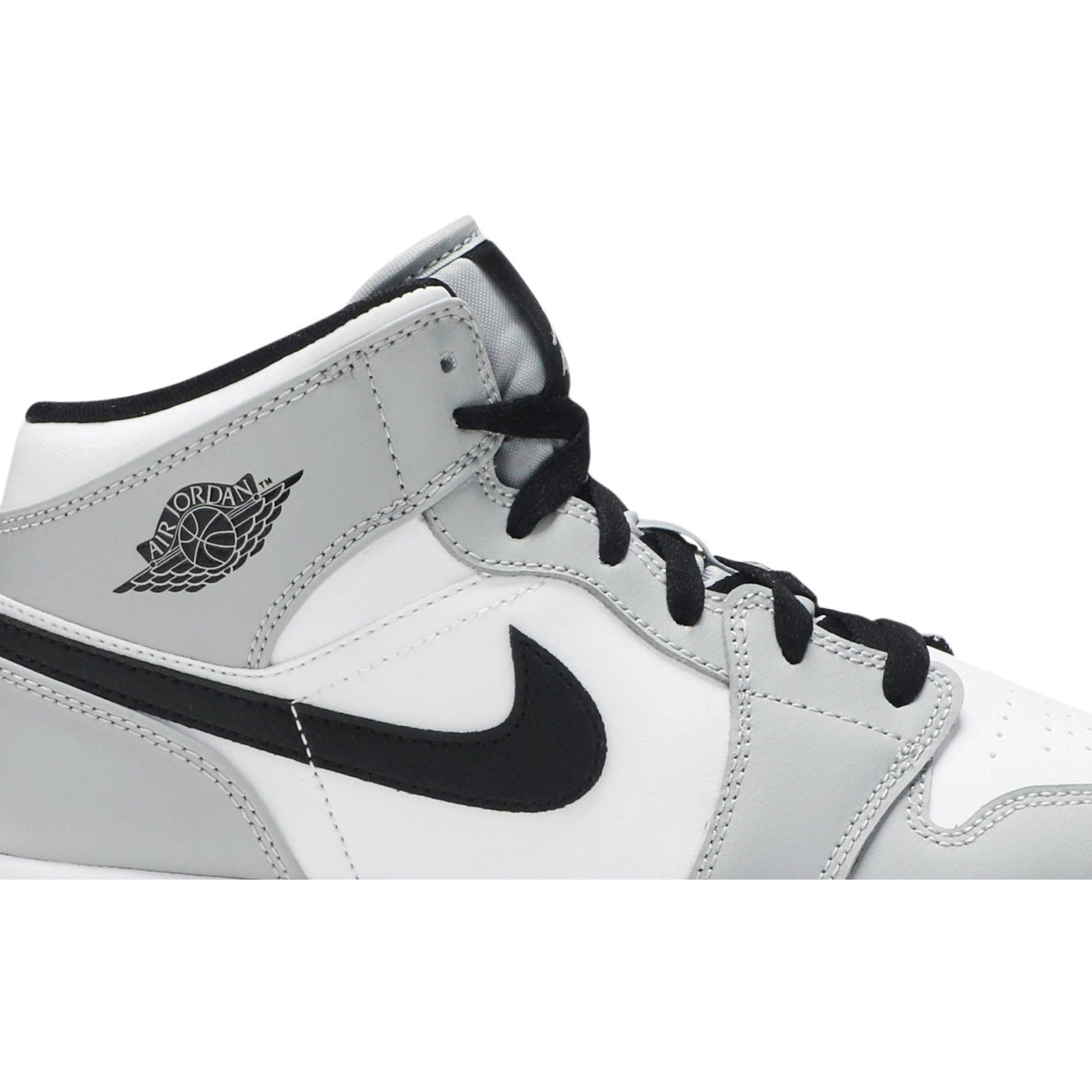 ( Grade School ) Air Jordan 1 Mid 'Light Smoke Grey' 554725-092