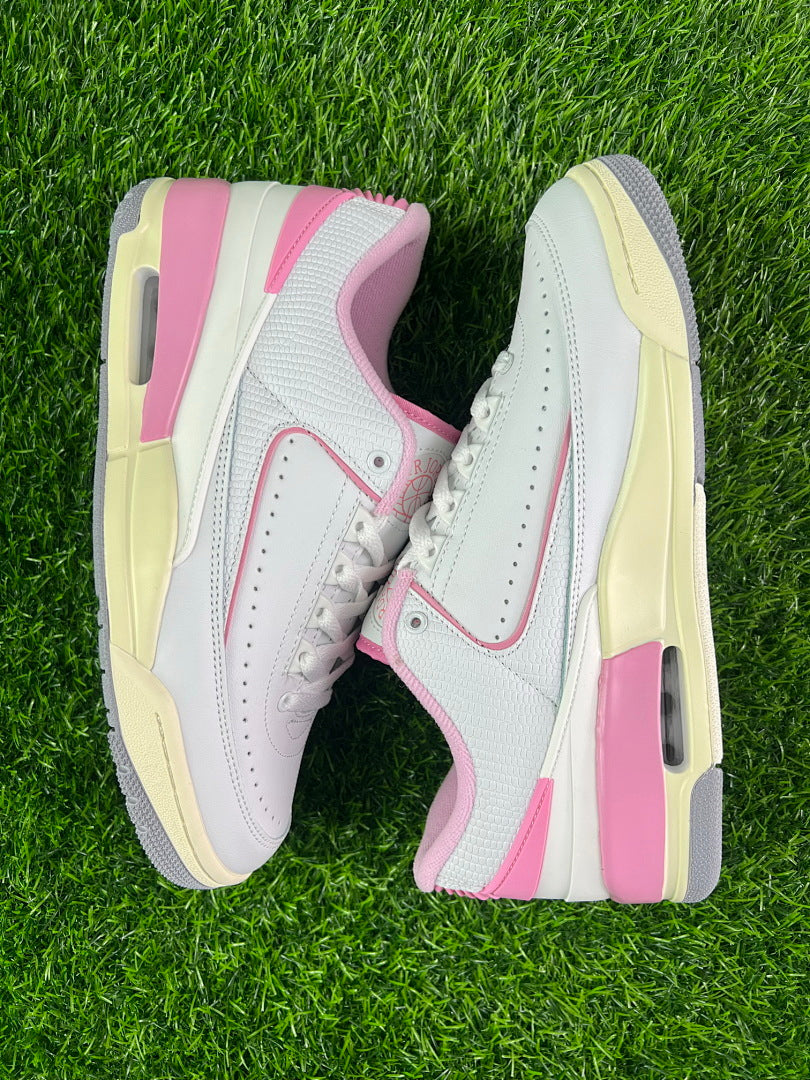 Nike Air Jordan 2 Low Women's White Pink Sail Sneakers DX4401-160