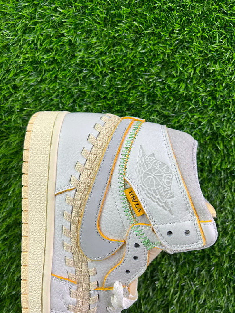 Union LA x Air Jordan 1 High OG Woven Sail Wolf Grey Sneakers FD2565-100