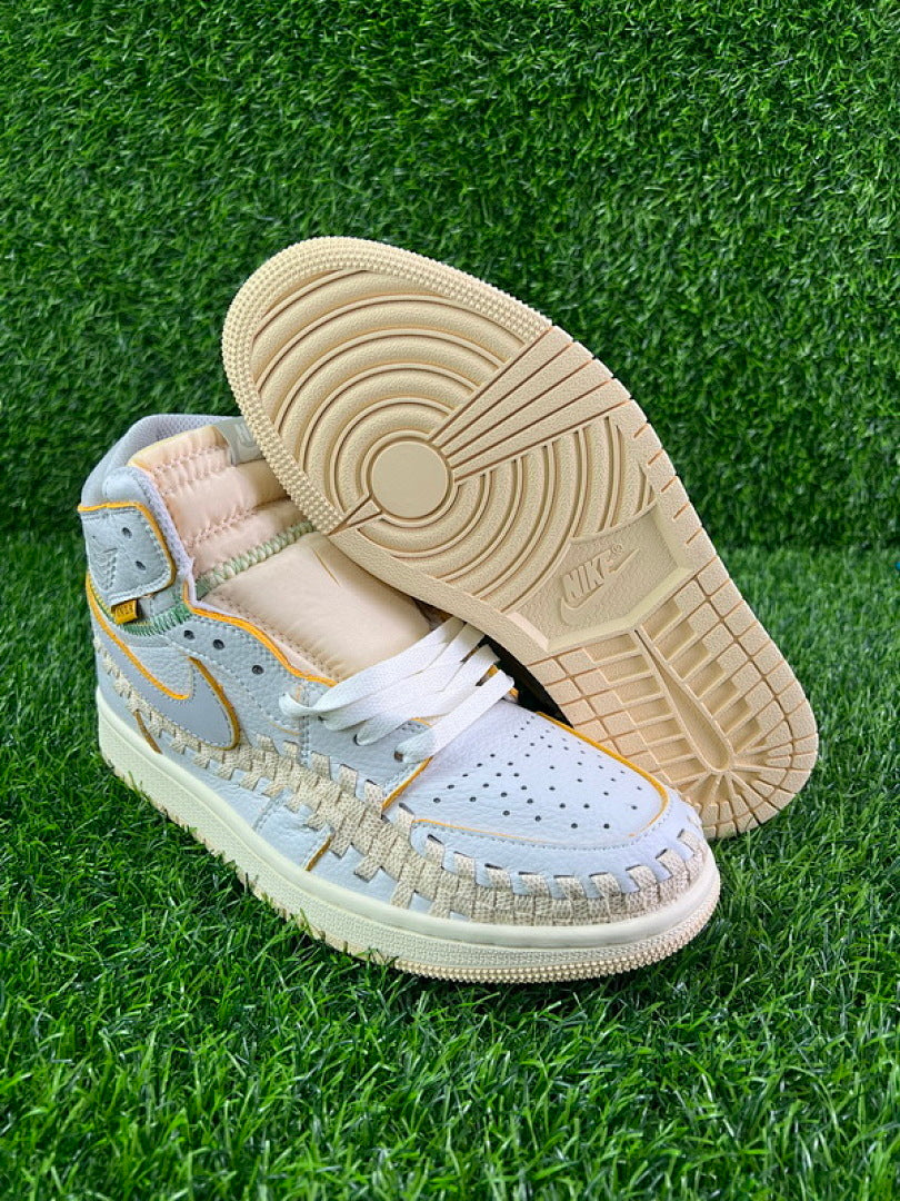 Union LA x Air Jordan 1 High OG Woven Sail Wolf Grey Sneakers FD2565-100
