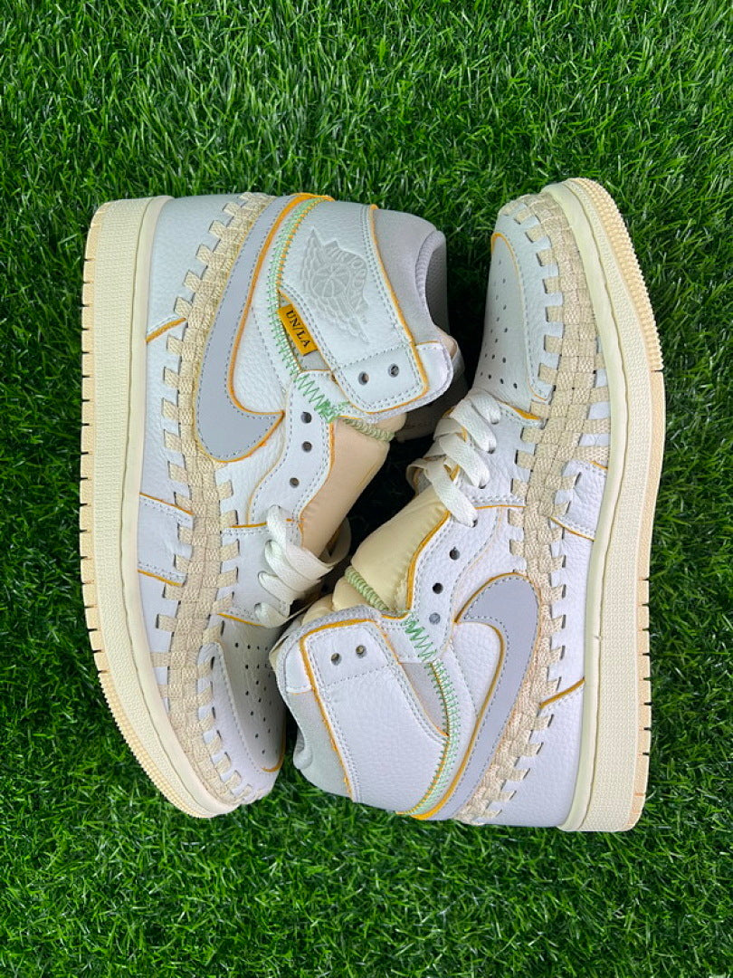 Union LA x Air Jordan 1 High OG Woven Sail Wolf Grey Sneakers FD2565-100
