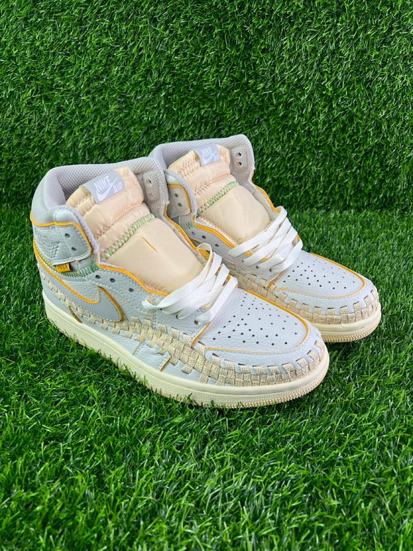 Union LA x Air Jordan 1 High OG Woven Sail Wolf Grey Sneakers FD2565-100