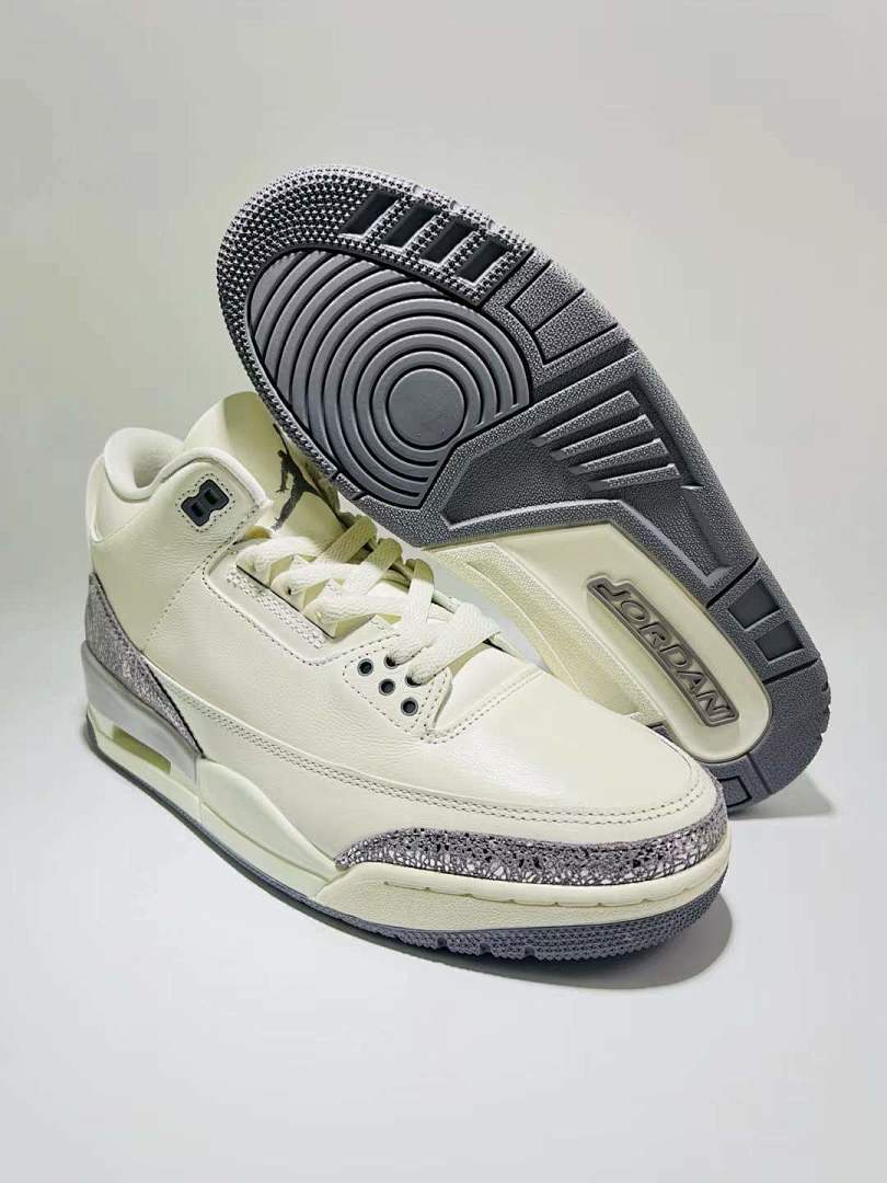 Nike Air Jordan 3 Retro Craft Ivory Cement Grey Sneakers FJ9479-100