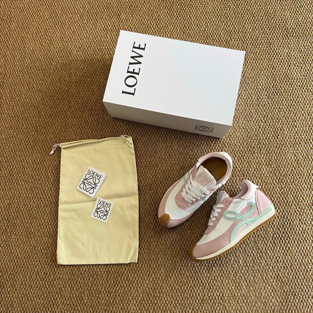 Loewe Flow Runner Sneakers Pink White Mint Green