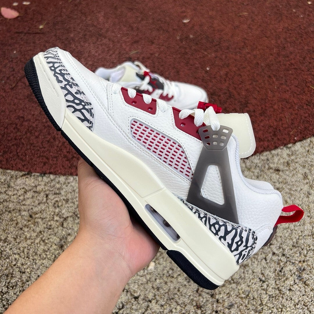 Jordan Spizike Low White True Red Cement Grey Sail