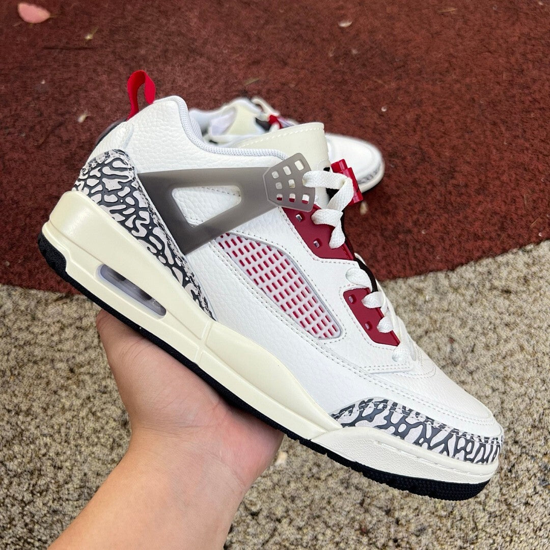 Jordan Spizike Low White True Red Cement Grey Sail
