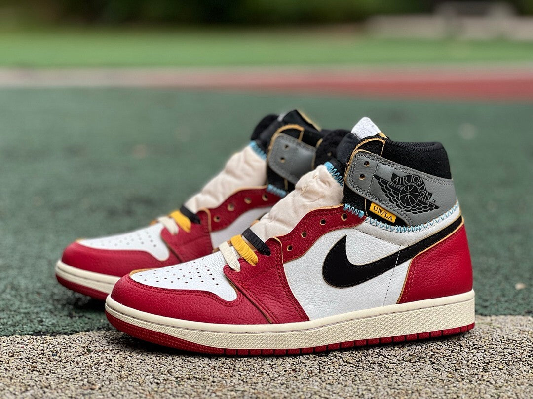 Union LA x Air Jordan 1 Retro High OG White Varsity Red Black BV1300-106