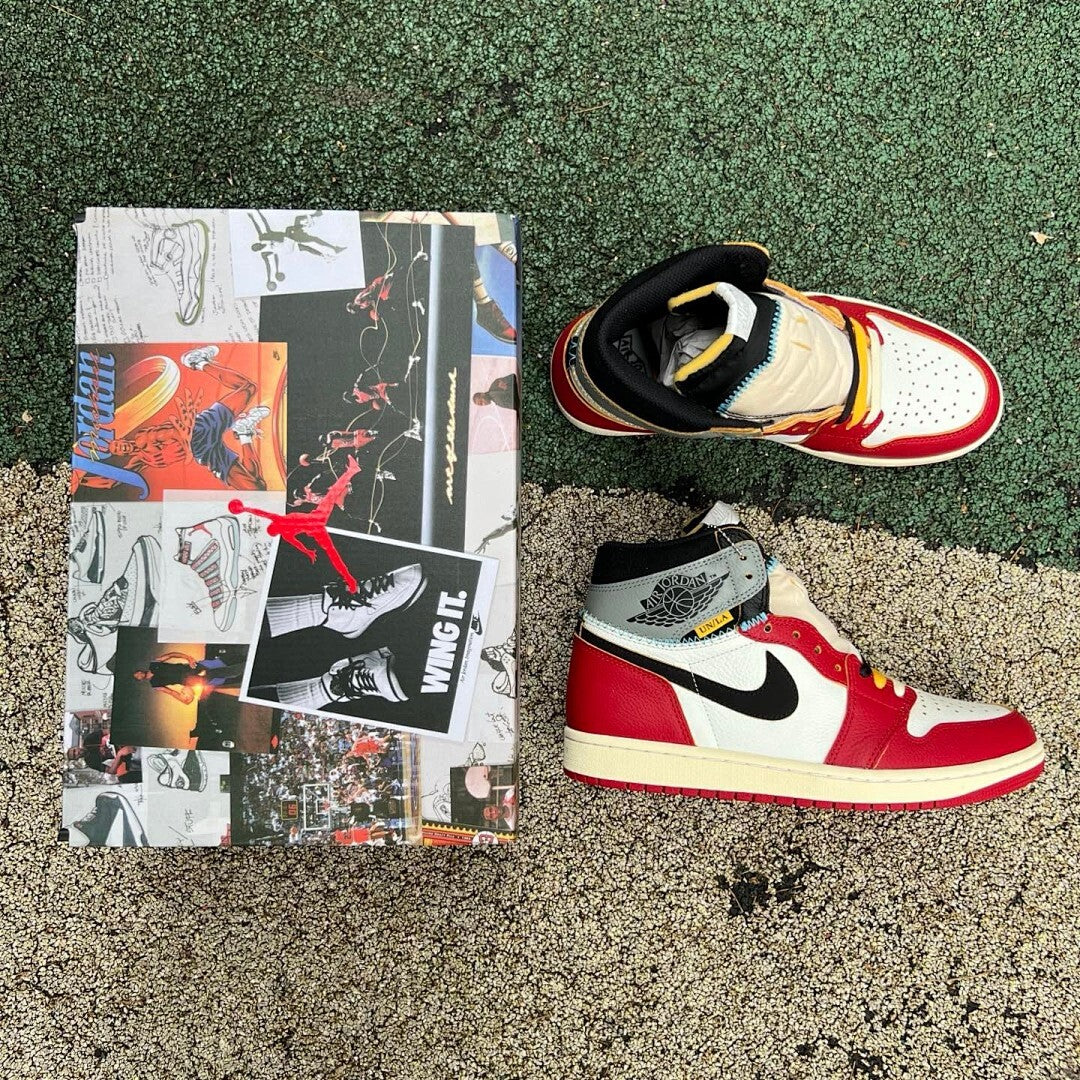 Union LA x Air Jordan 1 Retro High OG White Varsity Red Black BV1300-106