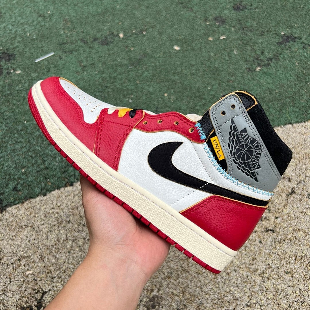 Union LA x Air Jordan 1 Retro High OG White Varsity Red Black BV1300-106