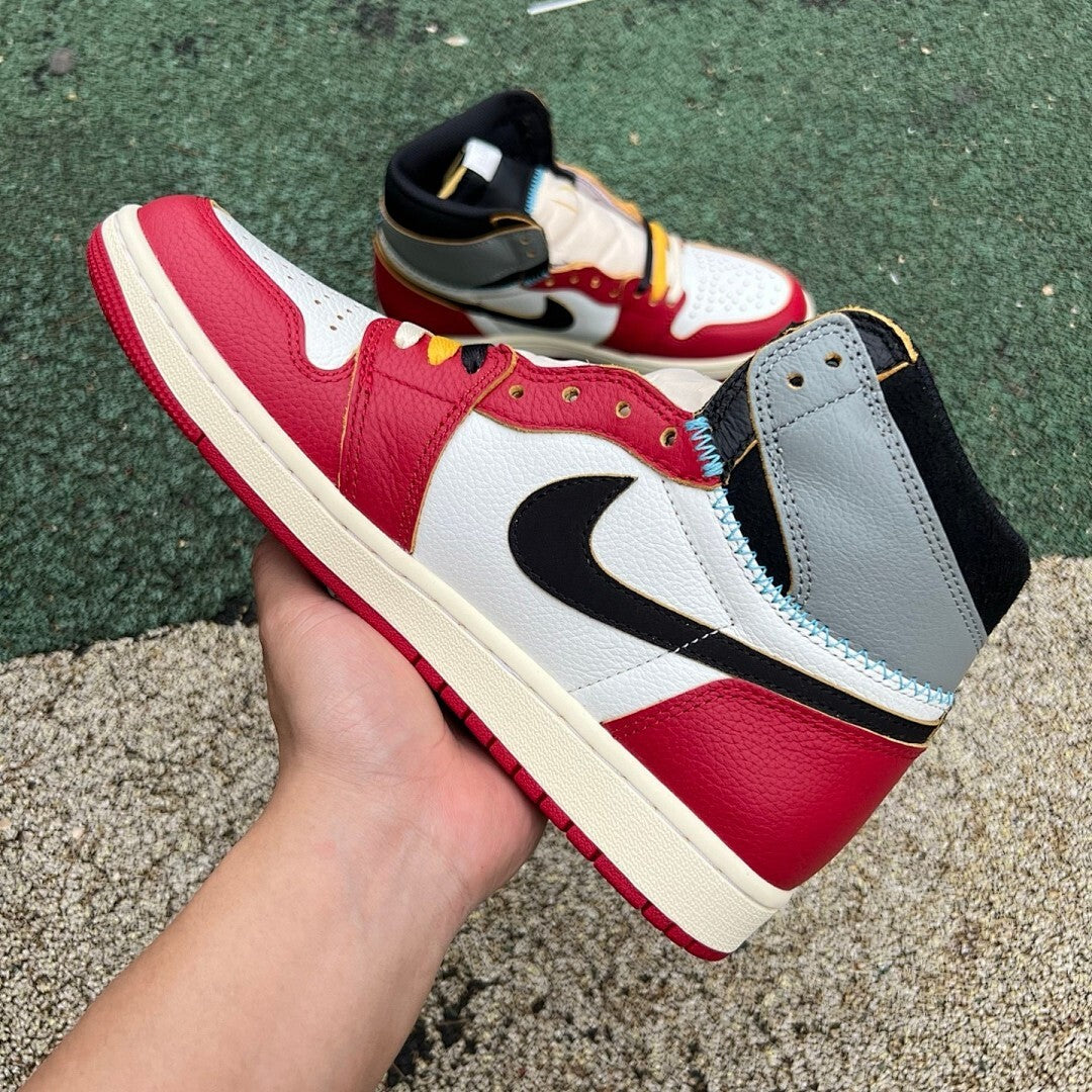Union LA x Air Jordan 1 Retro High OG White Varsity Red Black BV1300-106