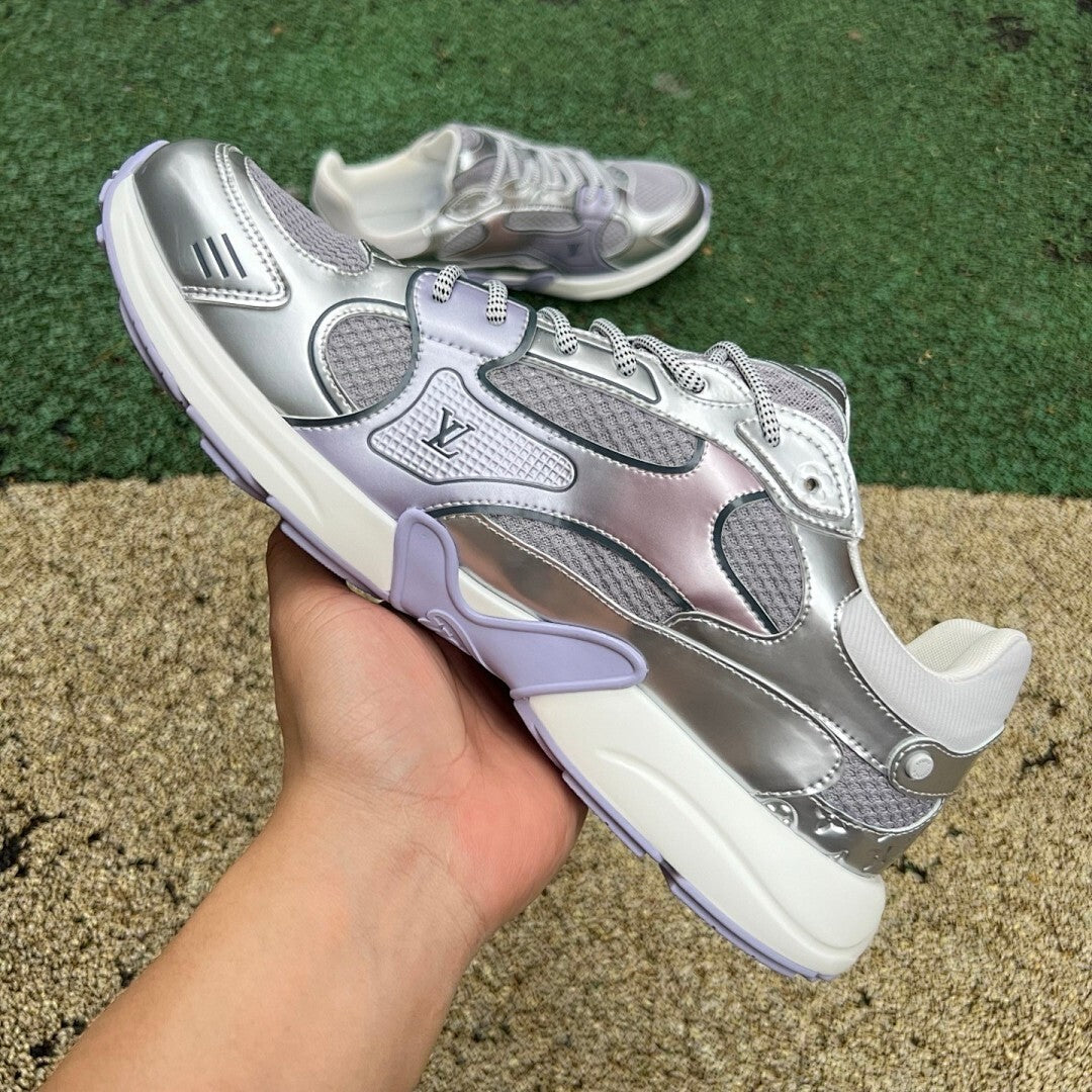 Louis Vuitton LV Runner Tactic Sneaker Metallic Silver