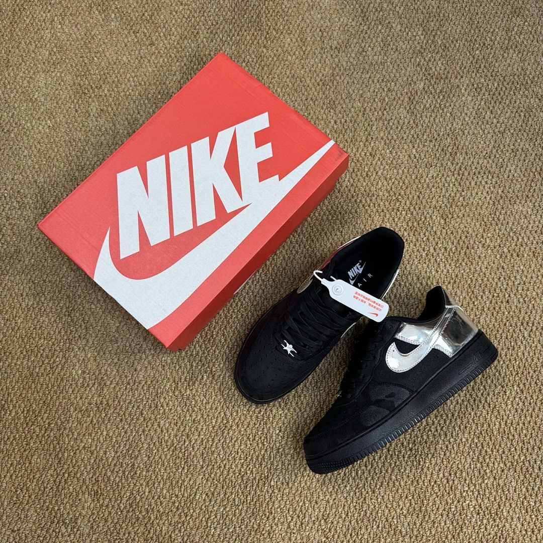 Nike Air Force 1 Low Black Metallic Silver CV1724-001