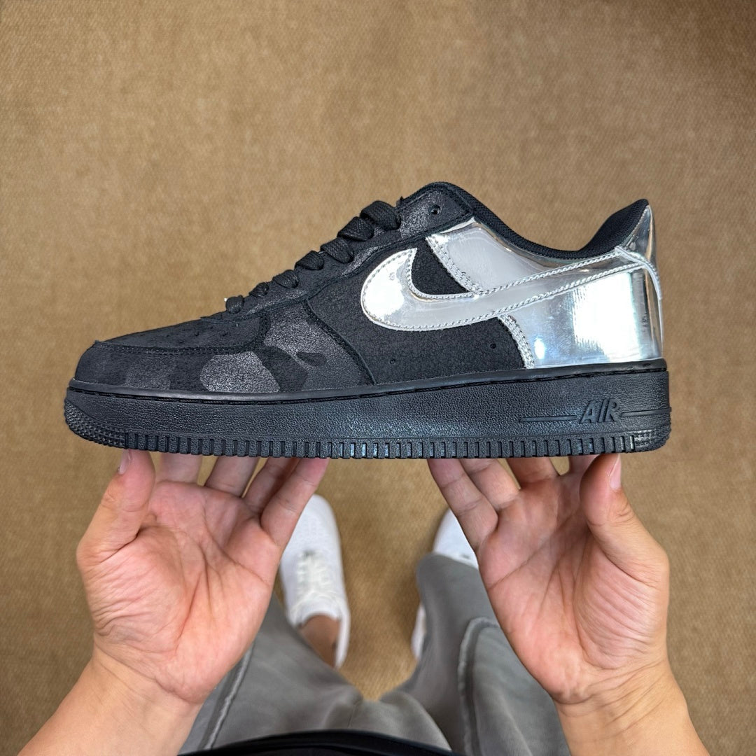 Nike Air Force 1 Low Black Metallic Silver CV1724-001