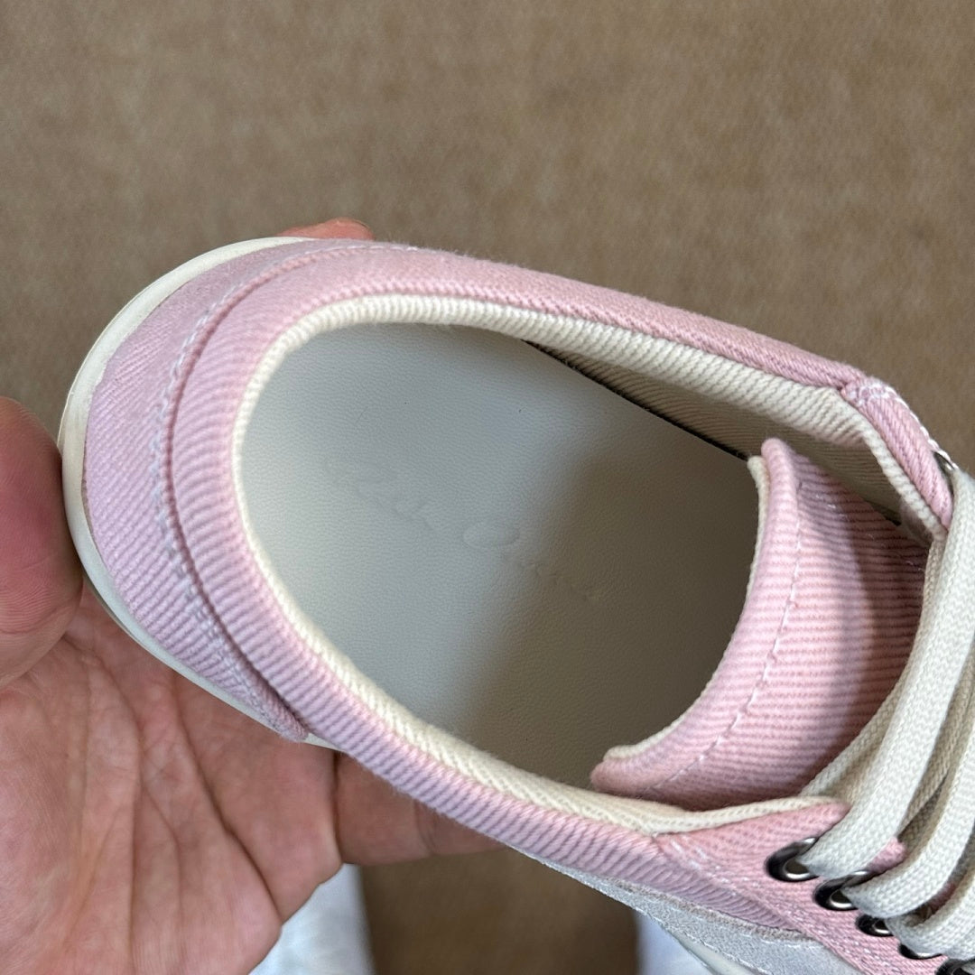 Rick Owens DRKSHDW Delta Low Sneakers Pink Canvas