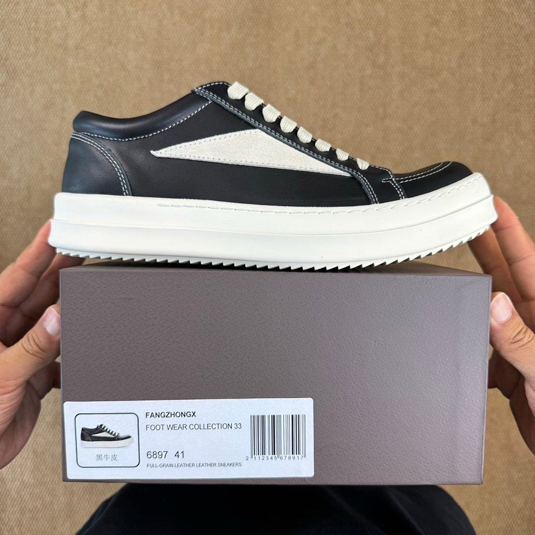 Rick Owens DRKSHDW Low Top Trainers Black Milk