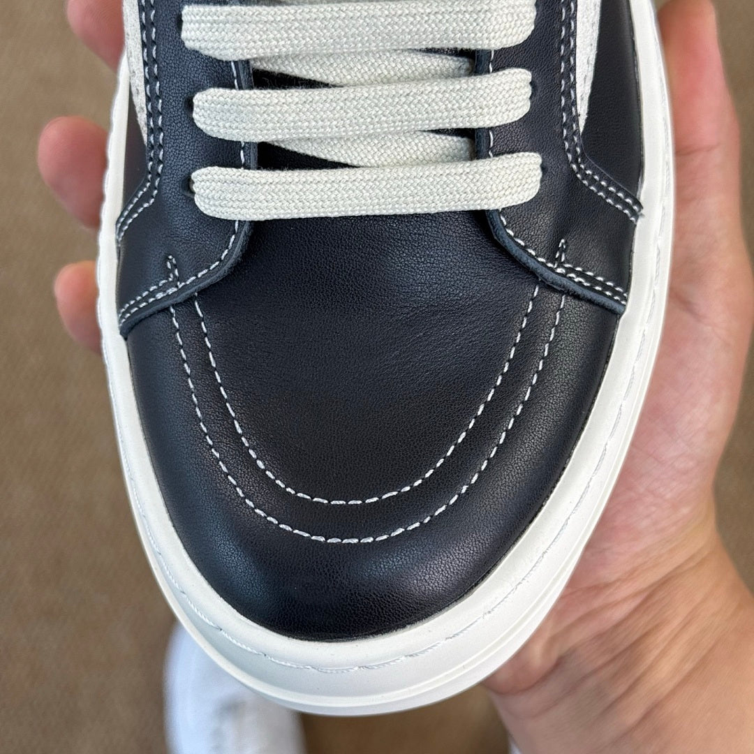 Rick Owens DRKSHDW Low Top Trainers Black Milk