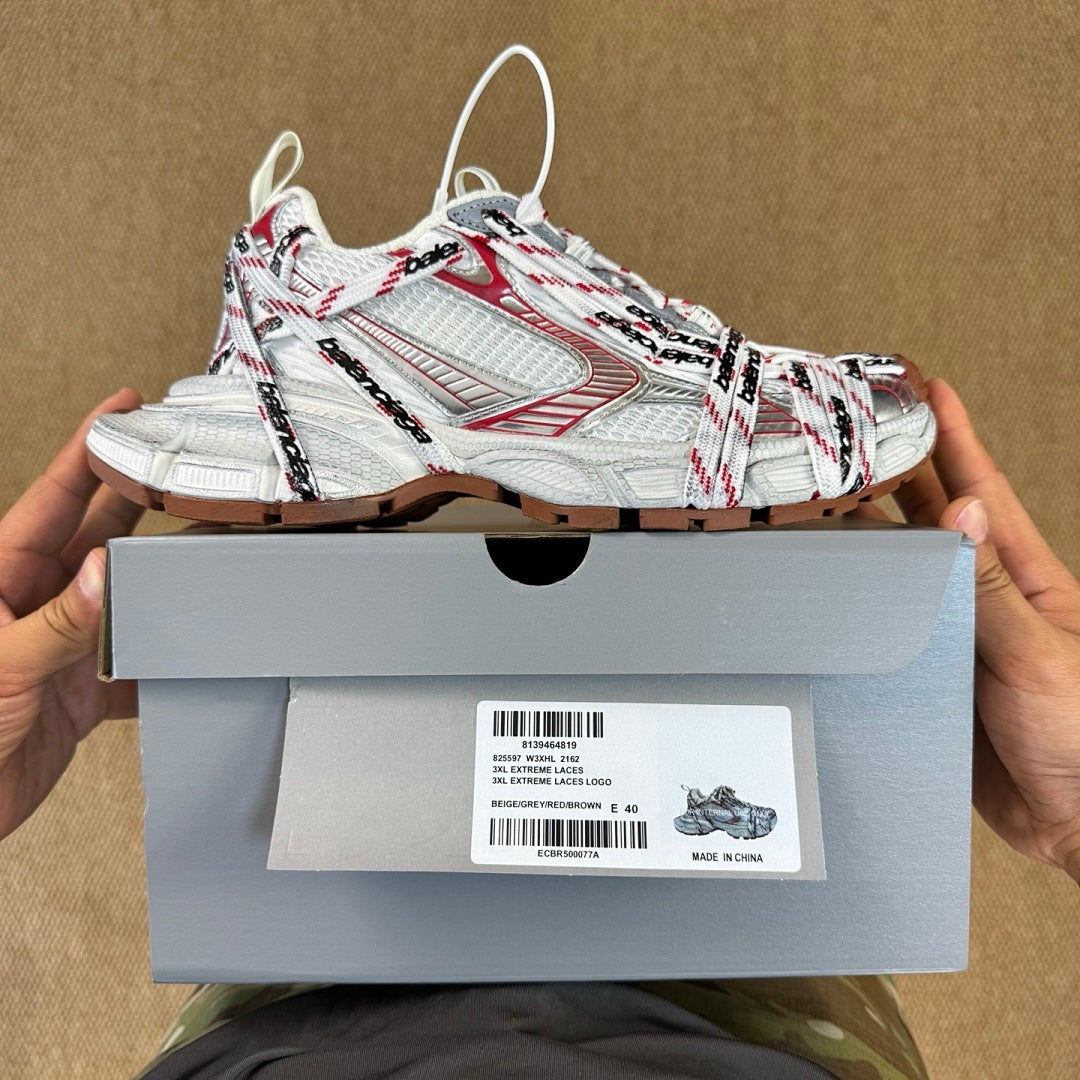 Balenciaga 3XL Sneaker White Red 734734 W3XL6 9110