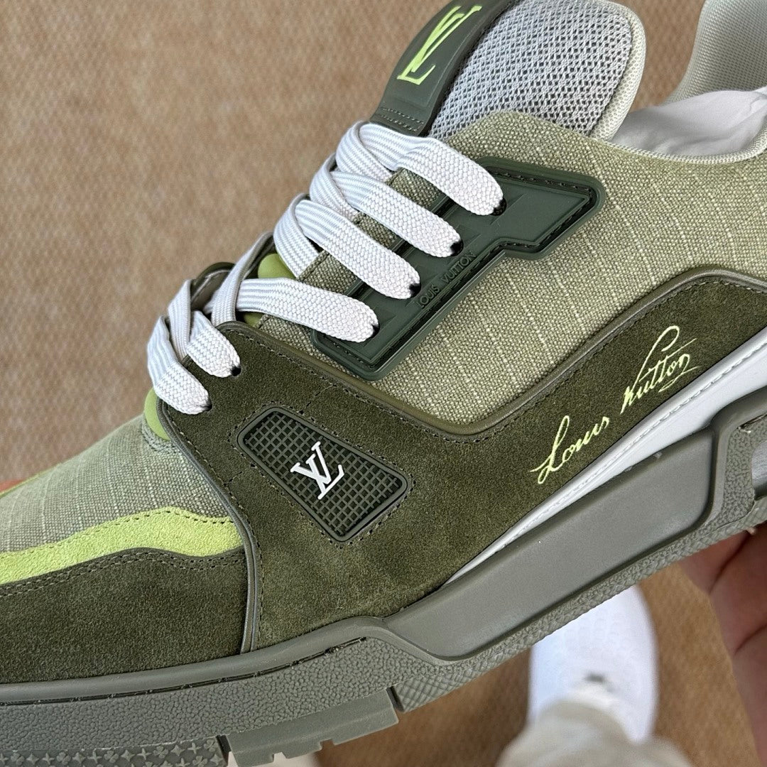Louis Vuitton LV Trainer Sneaker Khaki Green 1A9Z6L
