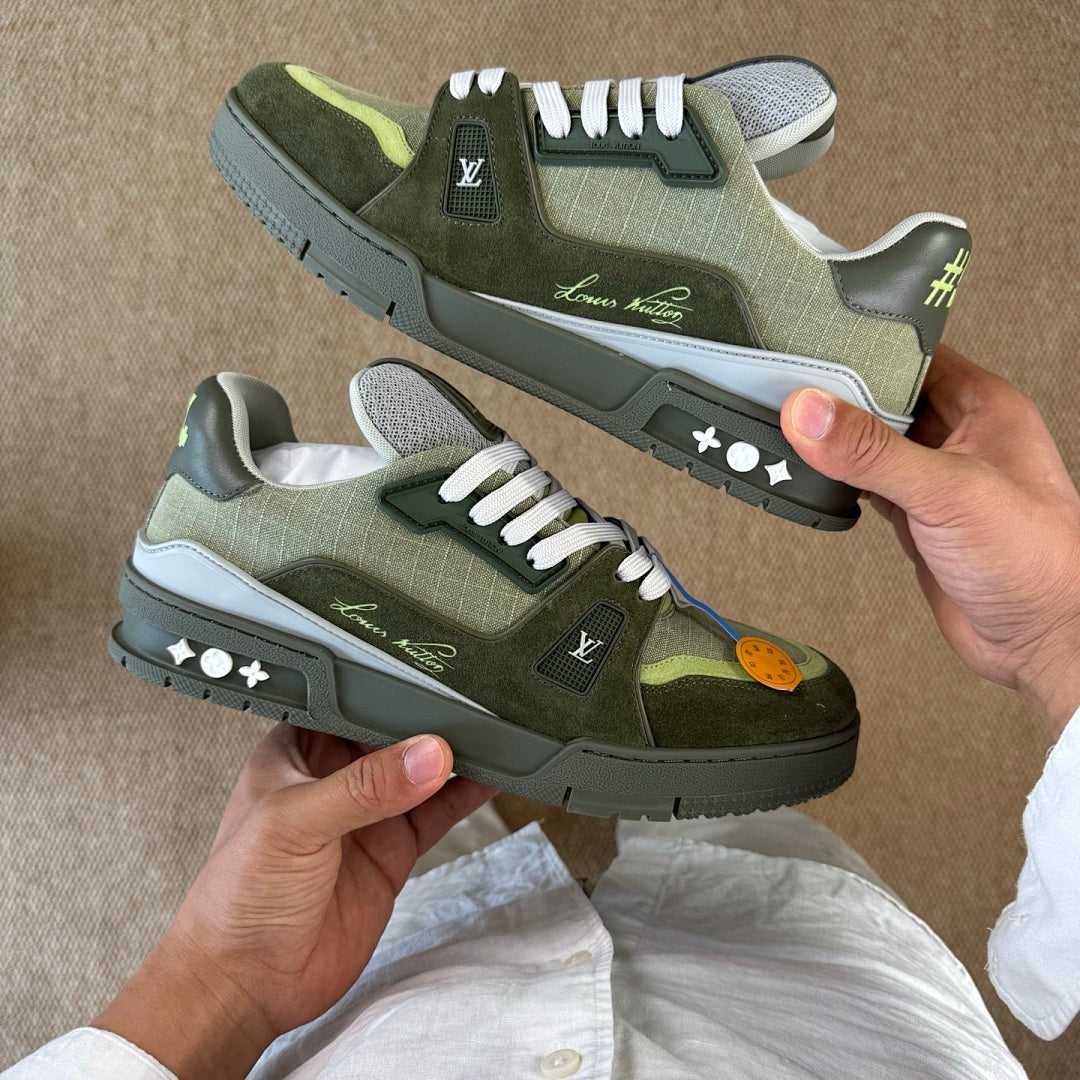 Louis Vuitton LV Trainer Sneaker Khaki Green 1A9Z6L