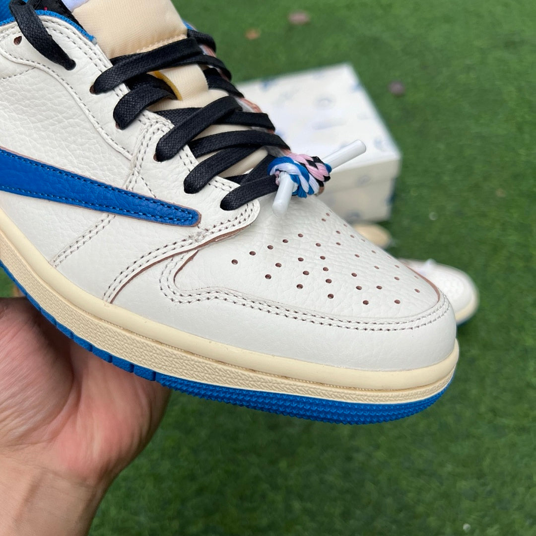 Travis Scott x fragment design x Air Jordan 1 Low OG Military Blue DM7866-140