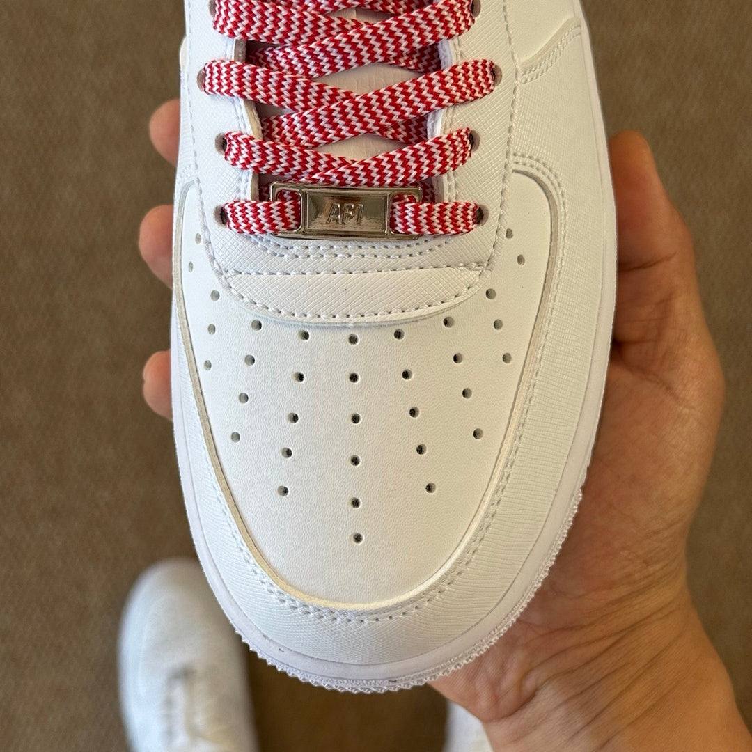 Nike Air Force 1 Low '07 Gingham White University Red FN7793-100