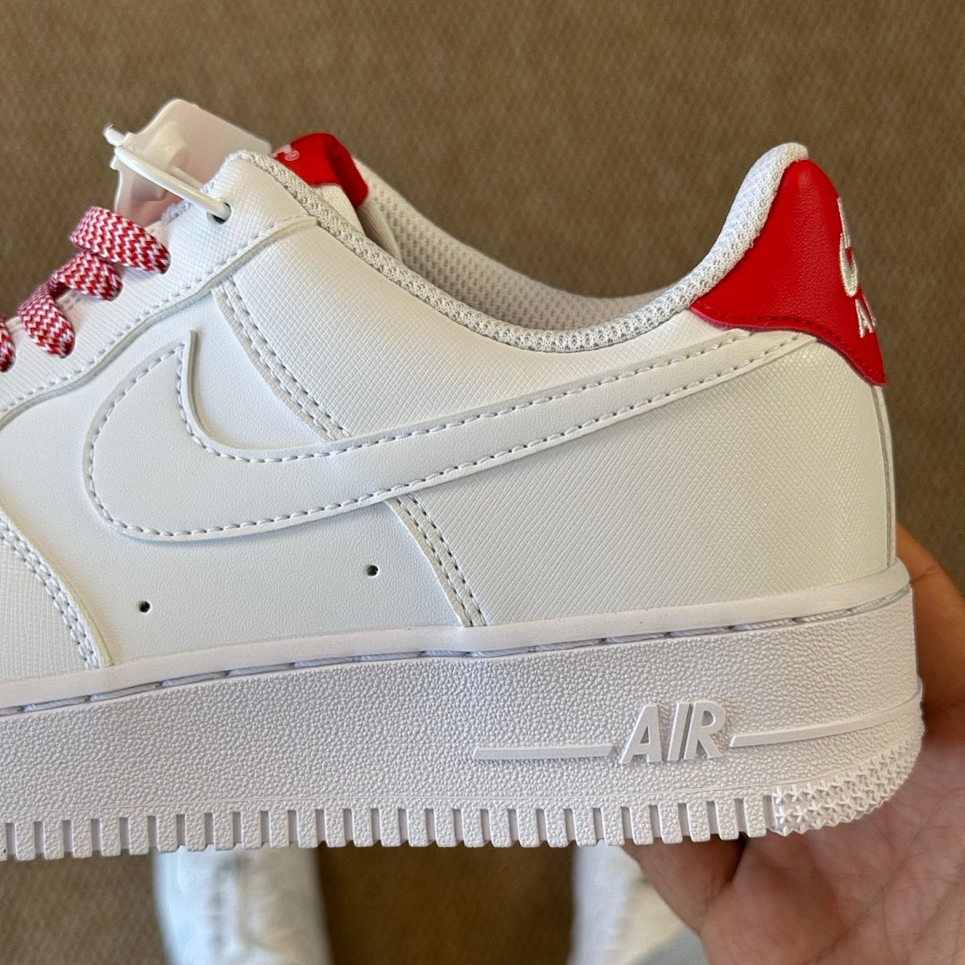 Nike Air Force 1 Low '07 Gingham White University Red FN7793-100