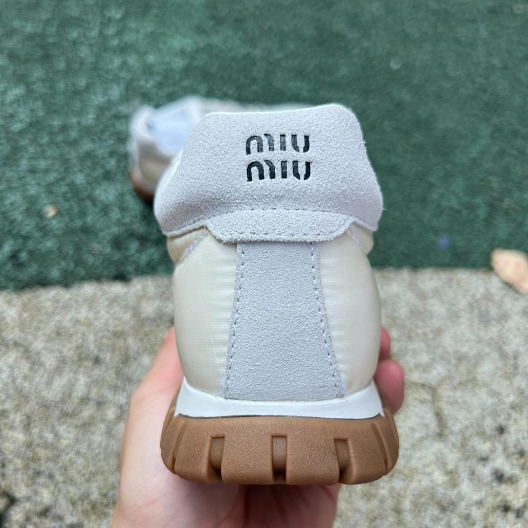 Miu Miu Nylon and Suede Chunky Sole Trainers