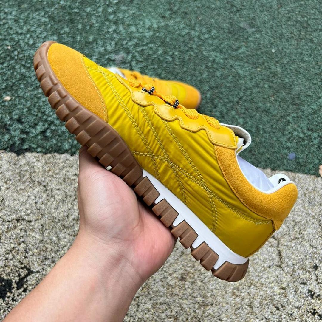 Miu Miu Nylon and Suede Sneakers Yellow 5E757D
