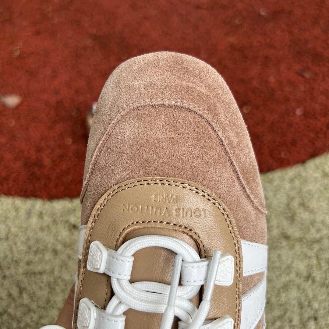 Louis Vuitton Run Away Sneaker Suede and Leather Brown White