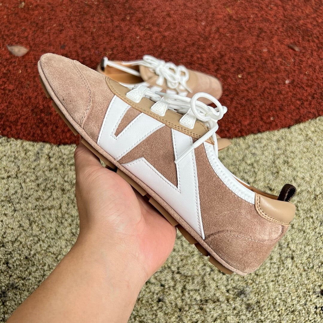 Louis Vuitton Run Away Sneaker Suede and Leather Brown White