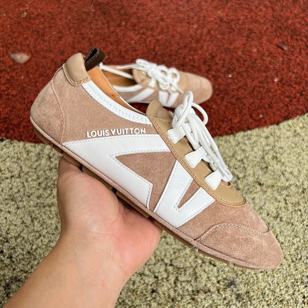 Louis Vuitton Run Away Sneaker Suede and Leather Brown White