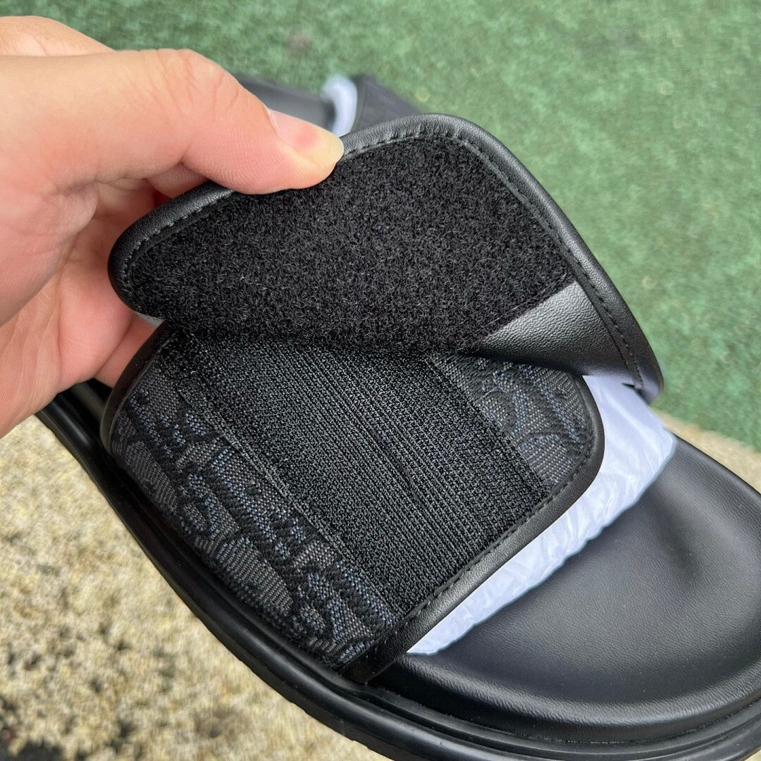 Dior Atlas Slide Sandal Black Dior Oblique Jacquard 3SA094ZGM_H961