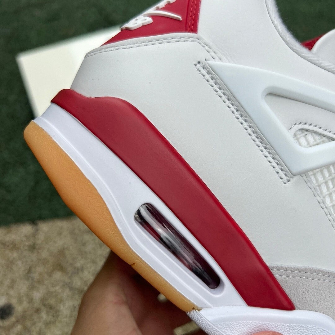 Air Jordan 4 Retro White Fire Red Cement Grey Gum