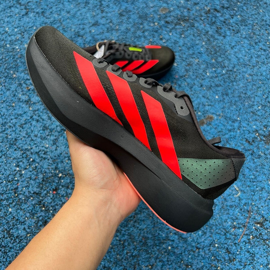 Adidas Adizero Evo SL Running Shoes Black Solar Red