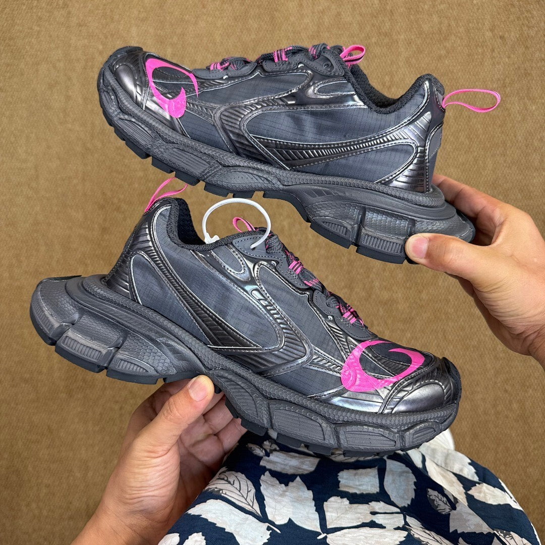 Balenciaga Runner Sneaker Anthracite Metallic Silver Hot Pink