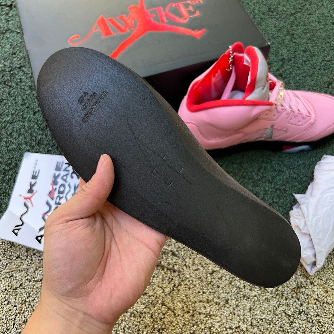 Air Jordan 5 Retro Aleali May Pink A Logo 23