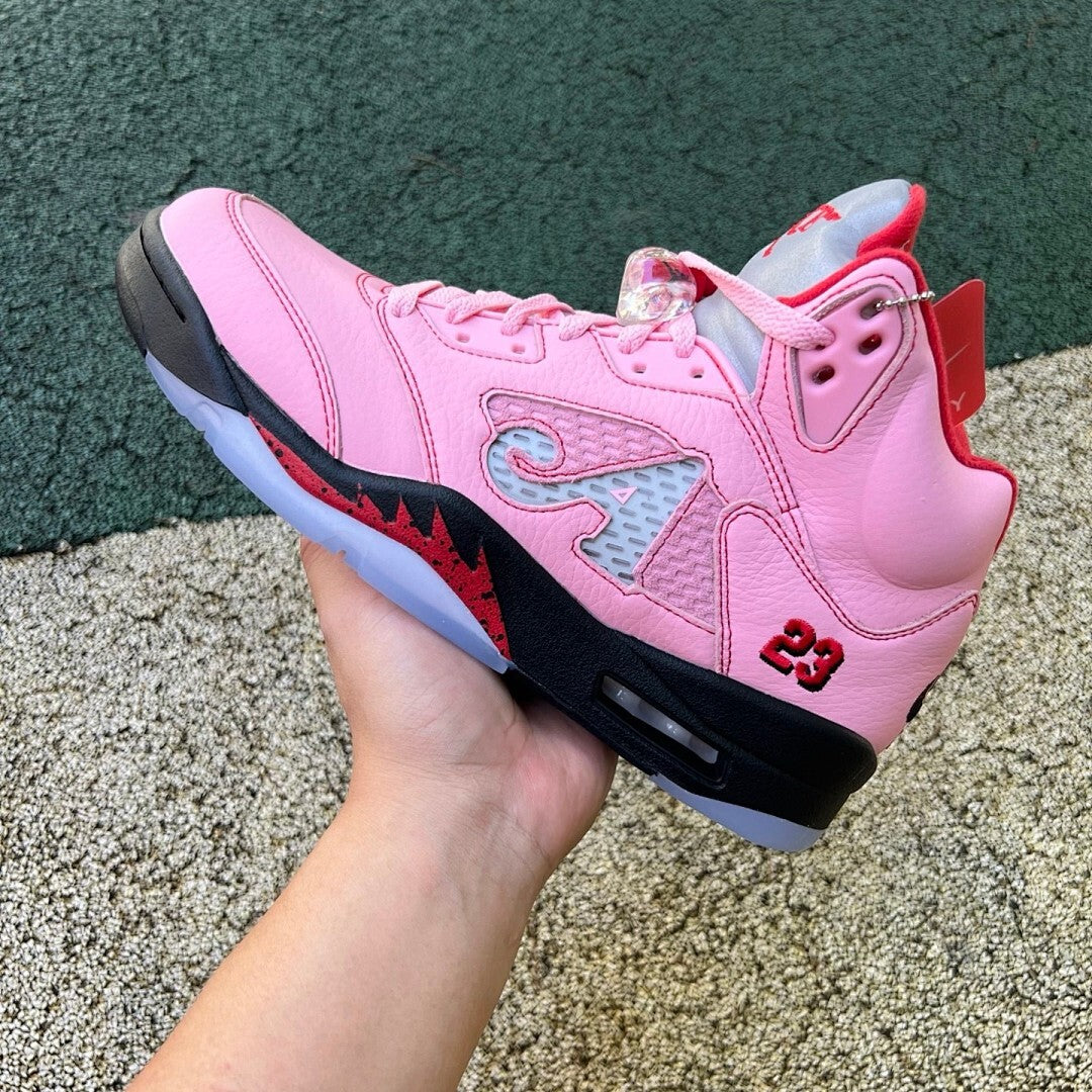 Air Jordan 5 Retro Aleali May Pink A Logo 23