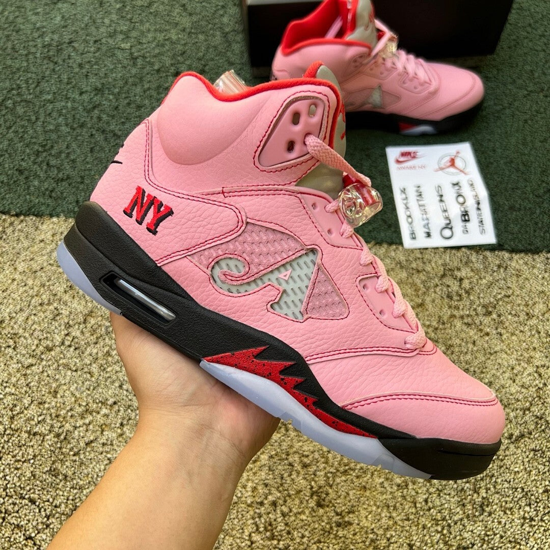 Air Jordan 5 Retro Aleali May Pink A Logo 23