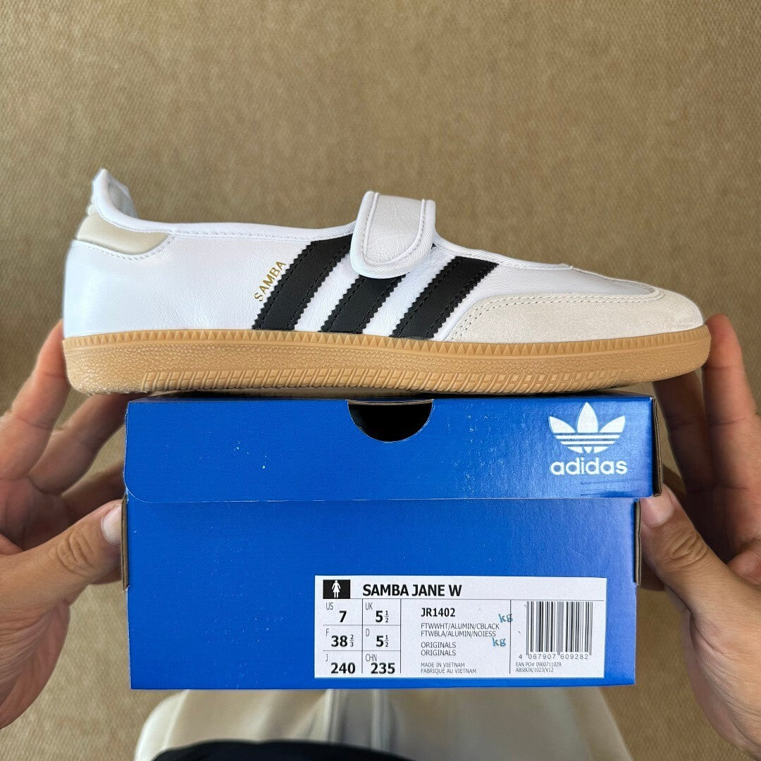 Adidas Samba OG Mary Jane Shoes IE0634 White Black Gum