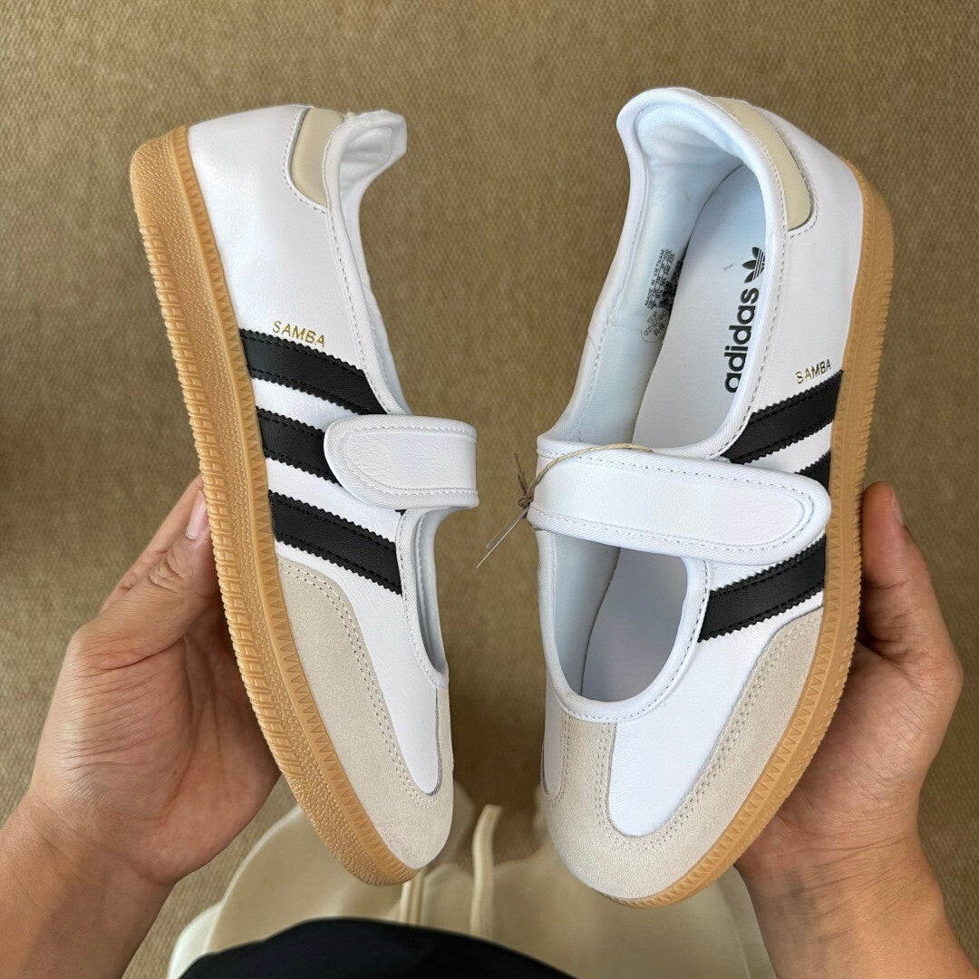 Adidas Samba OG Mary Jane Shoes IE0634 White Black Gum