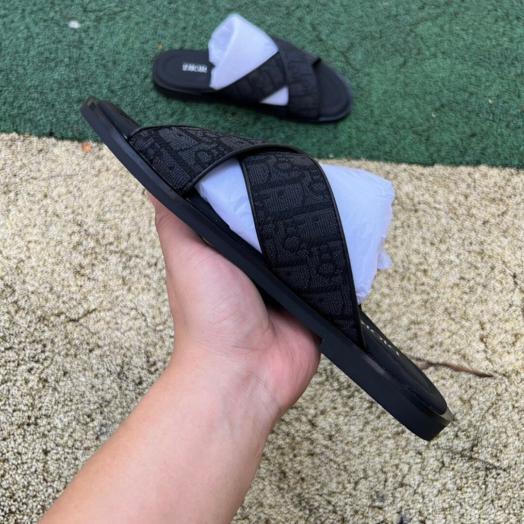 Dior Alpha Sandal Black Dior Oblique Jacquard