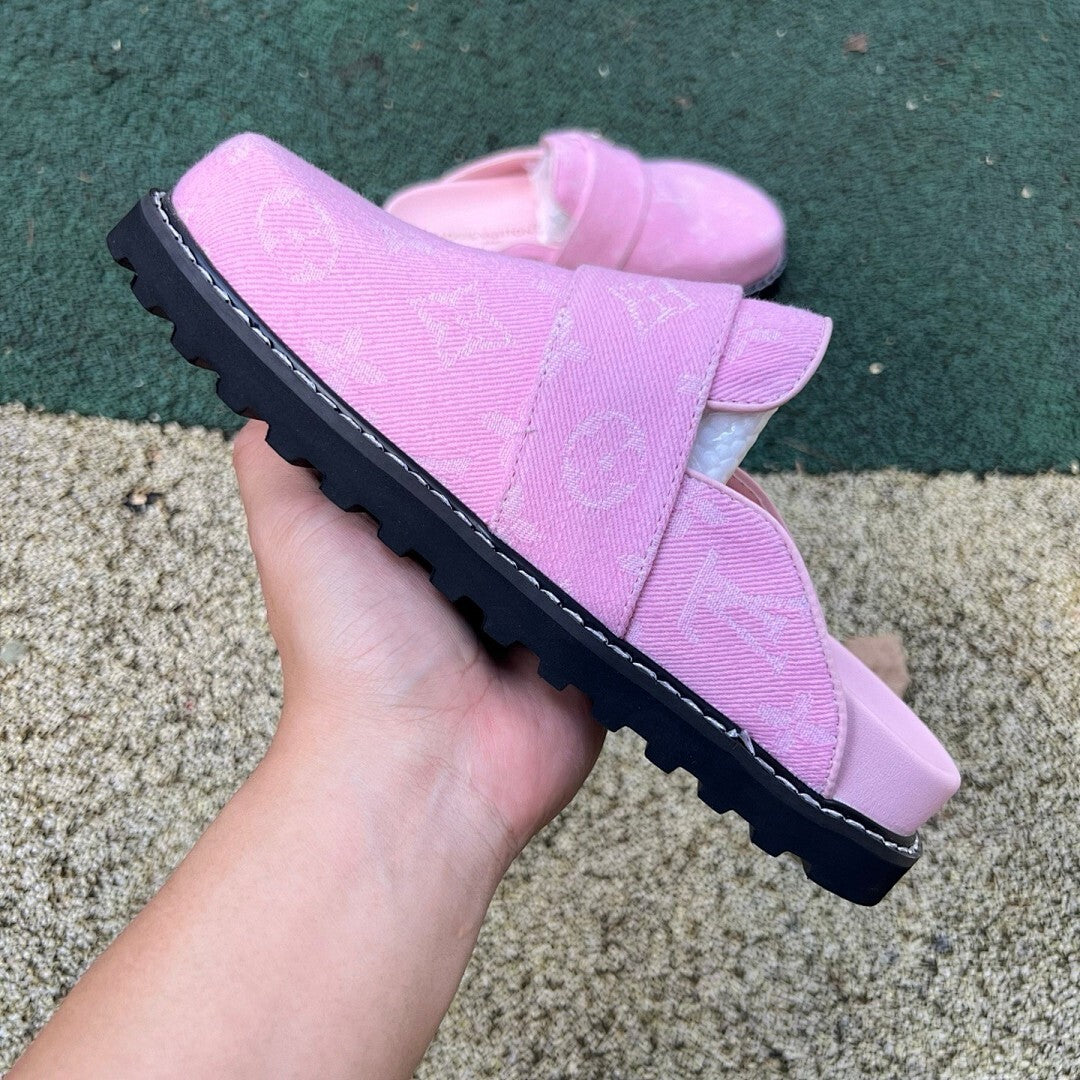 Louis Vuitton LV Easy Mule Pink Monogram Denim M82285